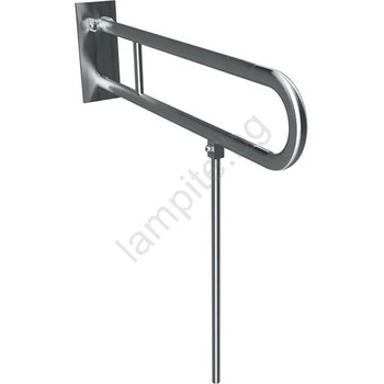 Bemeta Конзола с подпорен крак 10x80 см, неръждаема стомана/сребриста (BD0259)