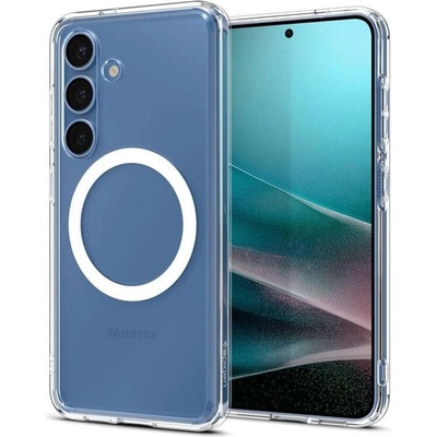 Spigen Magsafe Противоударен Калъф за Samsung S25, Spigen Ultra Hybrid Case, Бял (ACS09002)