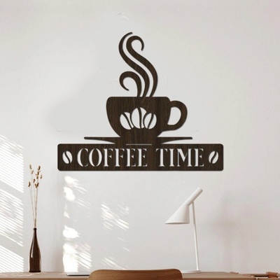 dřevo života Dřevěná dekorace COFFEE Rozměry (cm): 60x52, Zvolte barvu dekoru: Wenge