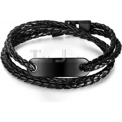 Talitha Кожена гривна с плочка за гравиране