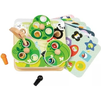 Tooky Toy Играчка на Tooky Toy: Хвани гъсеницата, дървена (TP526)