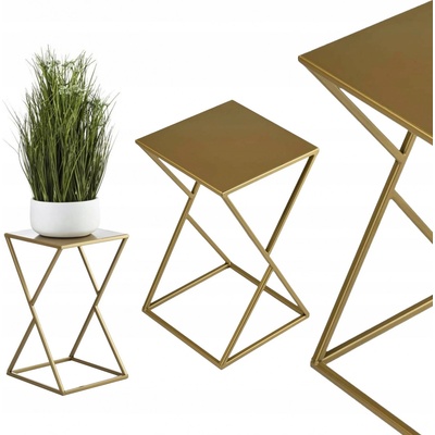 DekorStyle Stojan na květiny LOFT 23,5 cm zlatý – Zboží Dáma