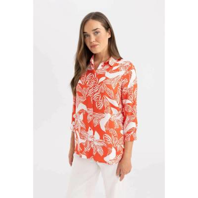 Defacto Loose Fit Long Sleeve Shirt ružová