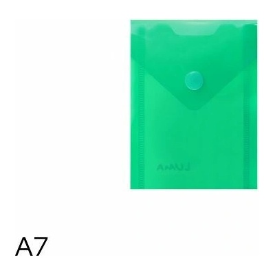 LUMA Obal spisový na výšku s klopou a drukem A7 LUMA, zelený