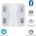 Nedis BTHPS11WT Bluetooth смарт персонална везна, максимално натоварване 180 кг, Android / IOS (BTHPS11WT)