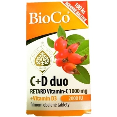 BioCo C+D duo RETARD C-Vitamín 1000 mg + D3-Vitamín 2000 IU 100 tabliet