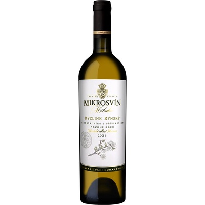 Mikrosvín Ryzlink rýnský pozdní sběr Flower Line 2024 12,5% 0,75 l (čistá fľaša)