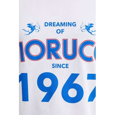 Fiorucci Памучна тениска Fiorucci White Dreaming 1967 Print Boxy Fit T-Shirt (W02SMTSH103CJ01WH08)