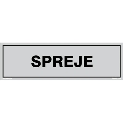 Značka SPREJE, samolepicí fólie, 290 × 85 mm BZ FW630