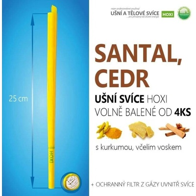 HOXI Ušní svíce SANTAL CEDR volně balené