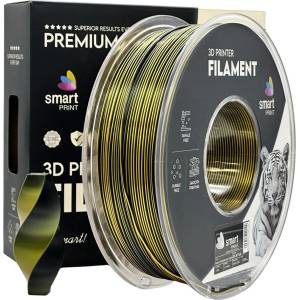 Smart Print FG-S98-E1, 3D нишка, PLA Silk, 1, 75mm, 1000g, Dual Color, Многоцветен (Black, Gold) (FG-S98-E1)