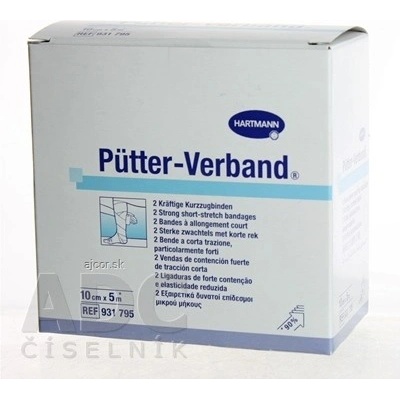Paul Hartmann AG PŰTTER-VERBAND ovínadlo elastické krátkoťažné 10 cm x 5 m 2 ks