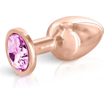 Image 1 of Hidden Eden Метален анален разширител бижу розово злато с кристал Pink Angel M