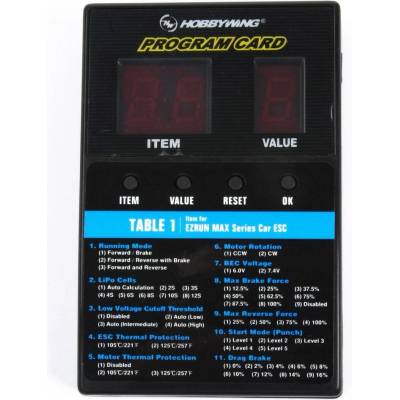 HOBBYWING Програмна карта Хобиуинг контролери LED Programm Box Xerun, FlyFun, Ezrun, Seaking, Platinum HW30501003 (HW30501003)