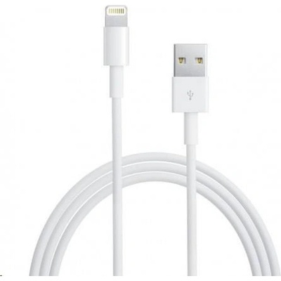 APPLE USB kábel s lightning konetorom - biely (bulk balenie) 1m