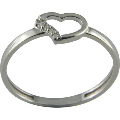 KA A-HF-67W Zlatý prsteň s kameňom z bieleho zlata