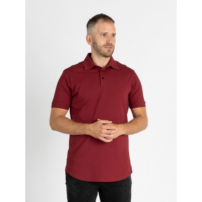 TallGuys pánská prodloužená polokošile Burgundy