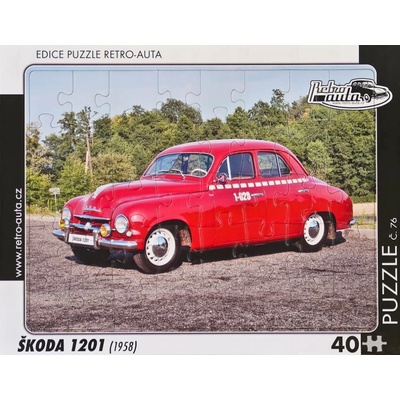 Retro-Auta č. 76 ŠKODA 1201 1958 40 dílků