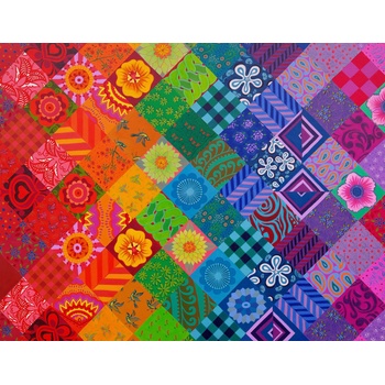 House of Puzzles - Puzzle Patchwork Rainbow - 1 000 piese