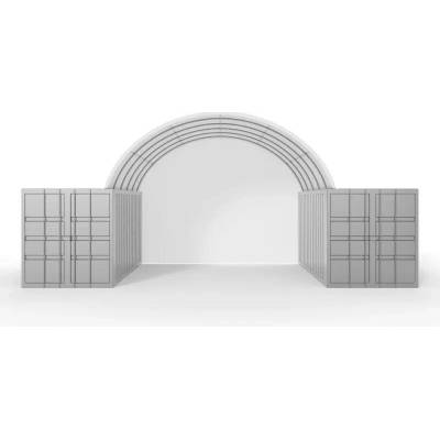 Gazelt Zadní stěna bez stelaže do kontejnerového zastřešení 6 m PVC 750 g/m²