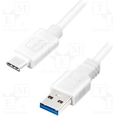 Logilink CU0176 USB 3.2, USB A vidlice,USB C vidlice, 2m, bílý