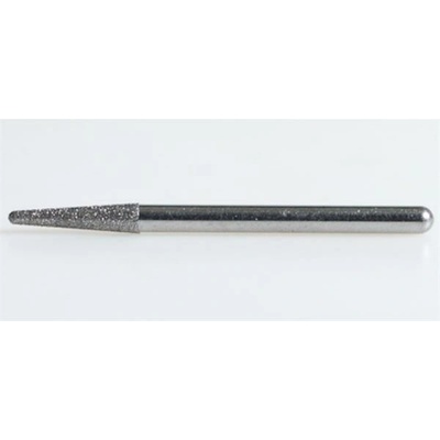 Tělísko brusné pr. 3,0 x 15 mm, kuželové s radiusem, Diamantové, stopka pr. 3,0mm