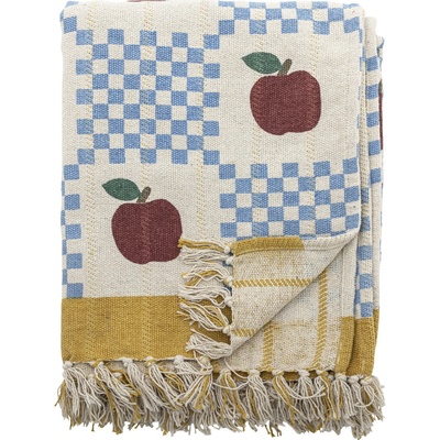Bloomingville Přehoz z recyklované bavlny Gala 130 × 160 cm, multi barva, textil