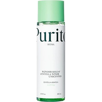 PURITO Wonder Releaf Centella Toner Unscented успокояващ тоник за лице за чувствителна кожа на лицето унисекс 200 мл