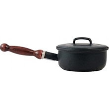 Sfinx Smaltovaný rendlík s poklicí s dřevěným držadlem BSE, 16 cm, 1,25 l