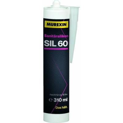 Murexin SIL60 Silikónový Sanitárny Tmel Odolný voči Baktériám Biely 310ml
