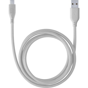 Cellularline Кабел Cellularline - Soft, USB-A/USB-C, 1.2 m, сив (USBDATASOFTUSBCD)