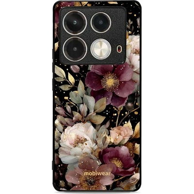 Mobiwear Glossy Infinix Note 40 Pro G169G Zlatavé kvítky