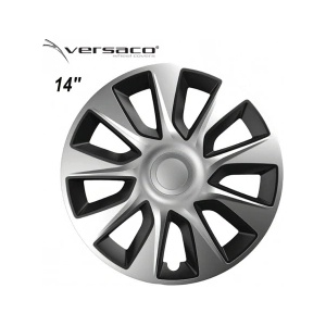 Versaco Тасове за джанти 14'' Versaco Stratos Silver / Black
