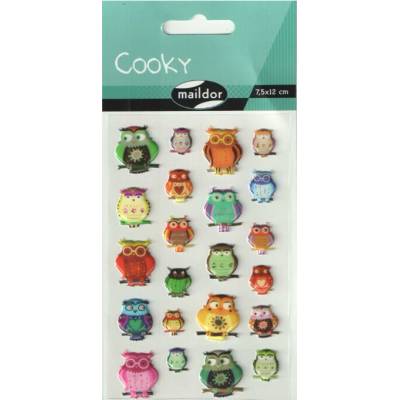 Maildor Samolepky 3D Cooky Sovy
