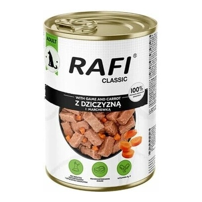 Rafi Classic Jelenie mäso s mrkvou v omáčke pre psov všetkých plemien 1240 g
