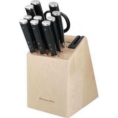 KitchenAid Gourmet sada nožů s březovým blokem 12 ks KAG12STSNBXOBQ