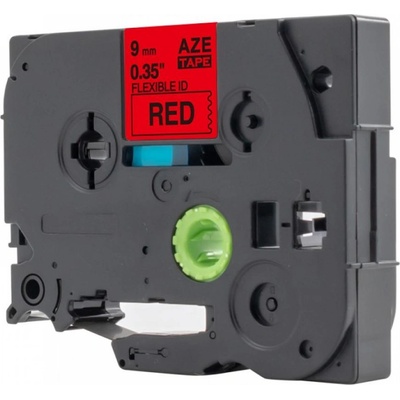 Compatible Съвместима лента с Brother TZ-FX421 / TZe-FX421, 9mm x 8m, гъвкави, черен печат / червен фон (TZe-FX421)