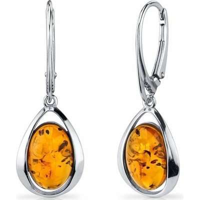 Eppi strieborné náušnice s jantármi Sutton E32379