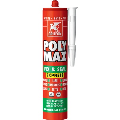 Griffon Poly Max Fix & Seal montážne lepidlo 425 g biele