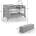 KinderKraft LEODY UP сгъваема бебешка кошара с аксесоари GREY