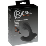 Rebel RC - анален вибратор с дистанционно и помпа - черен, акумулаторен