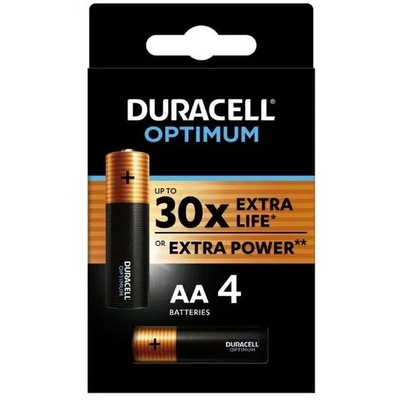 Duracell Алкална батерия duracell optimum lr6 /4 бр. в блистер/ 1.5v (dur-ba-lr6-optimum)