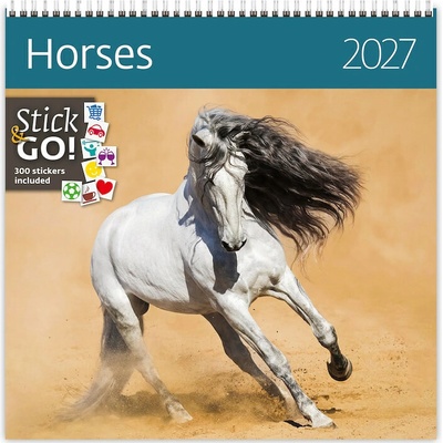 Nástěnný Rodinný plánovací Horses s koňmi 2027