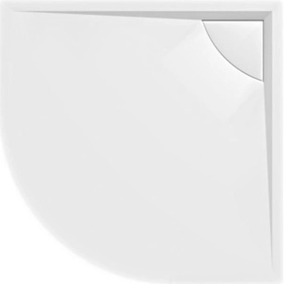 Polysan LUSSA sprchová vanička z litého mramoru se záklopem, čtvrtkruh 90x90x4cm R500, 78736