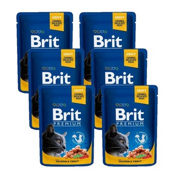 Brit Cat СЪМГА и ПЪСТЪРВА 6x100г