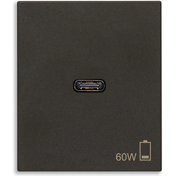 Vimar 30298.60G PD USB-C Контакт Linea 2M 60W, black, (30298.60G)