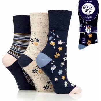 Gentle Grip dámske bavlnené ponožky SUMMER FLORAL 3 páry