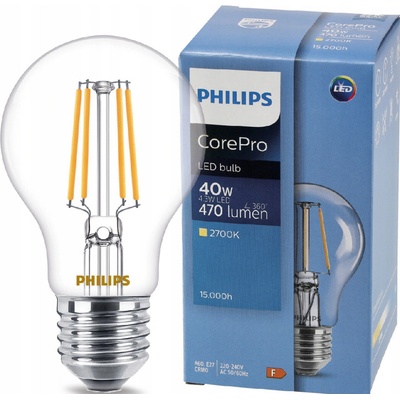 PHILIPS LED žiarovka filament E27 7W 806lm 2700K