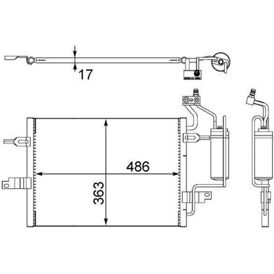 Kondenzátor, klimatizace MAHLE AC 404 000S