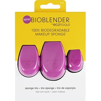 EcoTools Bioblender Makeup Sponge Purple 3pcs Set комплект гъбички за жени 1 бр